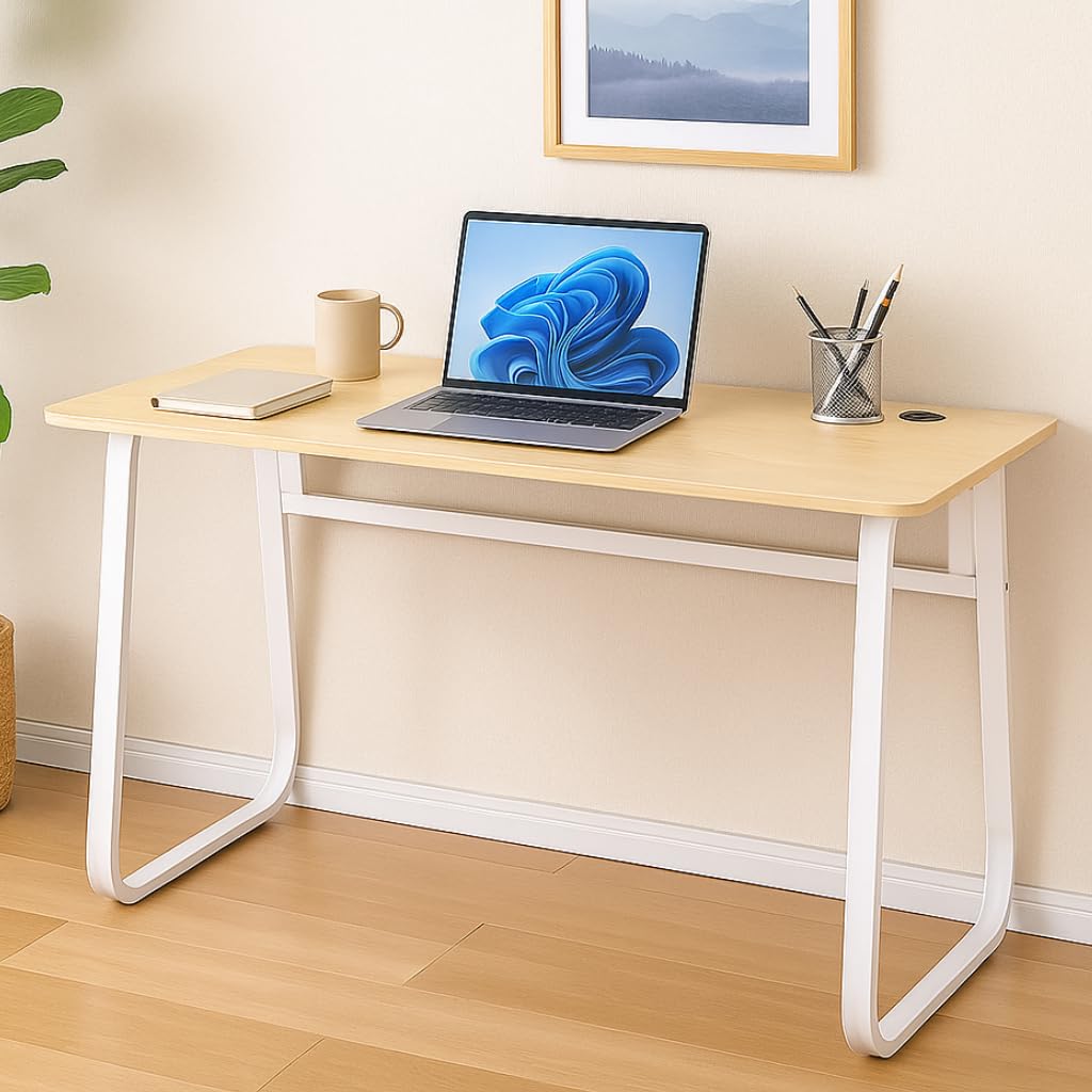 Amazon | N&S デスク 幅100cm パソコンデスク 北欧風 シンプル